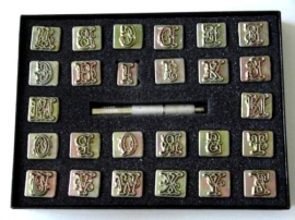 Soap stamp set - alphabet - flower - medium - ZES012