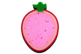 Fruitspons - Aardbei (roze-rood-groen) - SPO08