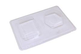 Soap mold - Assortment of 2 basic shapes - rectangle /  hexagon - ZMP273