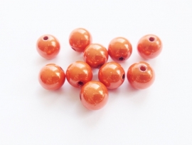 HQ bead - round miracle 3D - orange - 12 mm - 10 units - KEB047