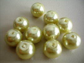 bead - glass pearl - light green  -12 mm - 10 units - KEB009