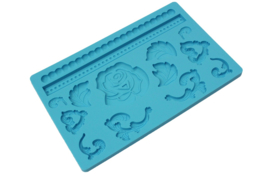 rubber mold - decorative shapes - type 1 - blue - ZMR025