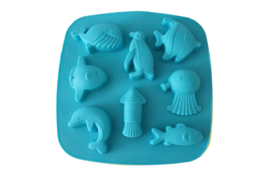 rubber mold square - marine animals - ZMR054
