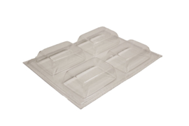  - SALE - Soap mold - rectangle - little - 4 units - (temporarily white) - ZMP051