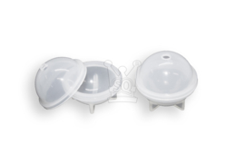 Siliconen zeepmal - kerstbal (2-delig) - 30 mm diameter - ZMR061