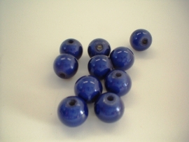HQ bead - round miracle 3D - blue - 10 mm - 10 units - KEB013