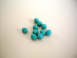  - OFFER - bead - DQ fire polished facet - turquoise - 6 mm - 10 units - KEB028