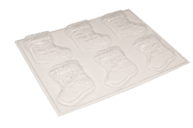  - SALE - Soap mold - Christmas - Christmas Stocking - 6 units - ZMP025