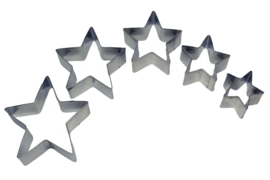 - NEW - cutter set - stainless steel - 5 pieces - Star - USP004