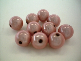 HQ bead - round miracle 3D - light pink  - 12 mm - 10 units - KEB014