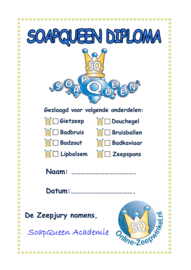 Zeepdiploma van SoapQueen