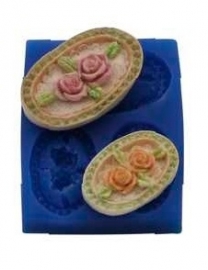 - SALE -  First Impressions - Mold - Flowers - rose medaillon - FL292