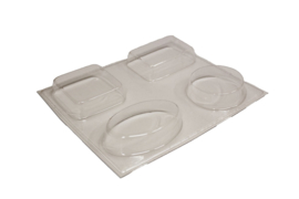  - SALE - Soap mold - assorti of 4 - (temporarily white) - ZMP001