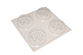 Soap mold - round - animal paw - 4 units - ZMP037
