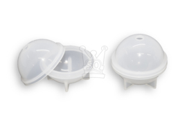 Siliconen zeepmal - kerstbal (2-delig) - 40 mm diameter - ZMR062