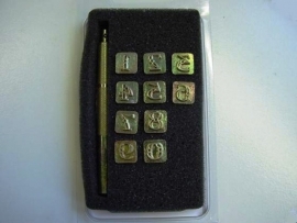 Soap stamp set - ornamental numbers - small - ZES002