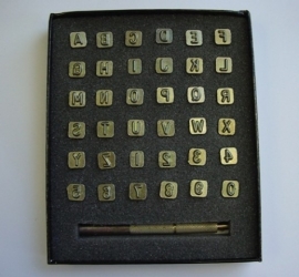 Zeep stempel set - alfabet + cijfers - small - dunne letters - ZES023