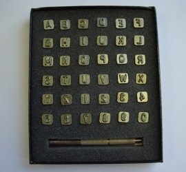 Soap stamp set - alphabet + numbers - small - thin letters - ZES023