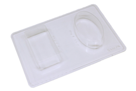 Soap mold - Assortment of 2 basic shapes - oval /  rectangle - ZMP275