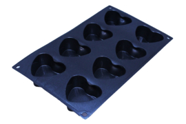 silicone soap mold - heart - 8 units - ZMR026