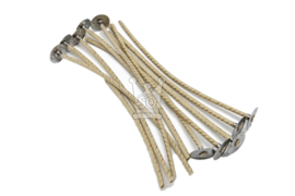 - NIEUW - SQ ECO Lont voor plantaardige was - 42/26 - natuurlijk gewaxt - 85 / 90 mm	- KLW542