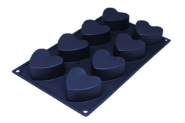 silicone soap mold - heart - 8 units - ZMR026