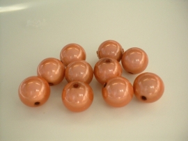 bead - glass pearl - soft red - 12 mm - 10 units - KEB010