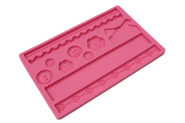rubber mold - decorative shapes - type 3 - pink - ZMR027