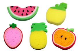 Fruit sponge - Strawberry (pink-red-green) - SPO08
