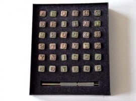 Soap stamp set - alphabet + numbers - small - ZES011