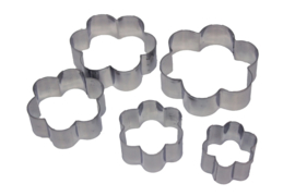 - NEW - cutter set - stainless steel - 5 pieces - Flower - USP003