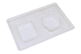 Soap mold - Assortment of 2 basic shapes - rectangle /  hexagon - ZMP273