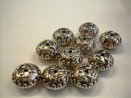 bead - metallic round type 49 - 10 x 18 mm - 10 units  - KEB025