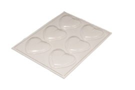  - SALE - Soap mold - heart - medium - 6 units - ZMP018