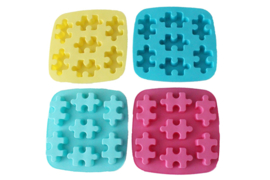rubber mold square - puzzle pieces - ZMR056
