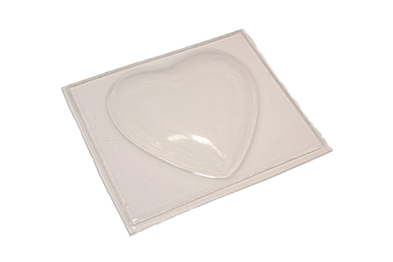  - SALE - Soap mold - heart - round - large - 1 unit - ZMP020