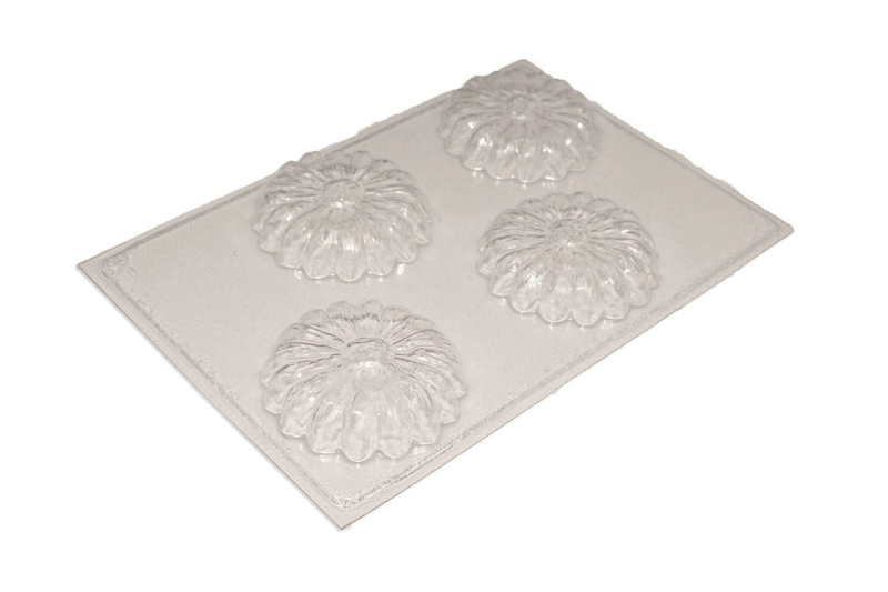  - SALE - Soap mold - flower - 4 units - ZMP004