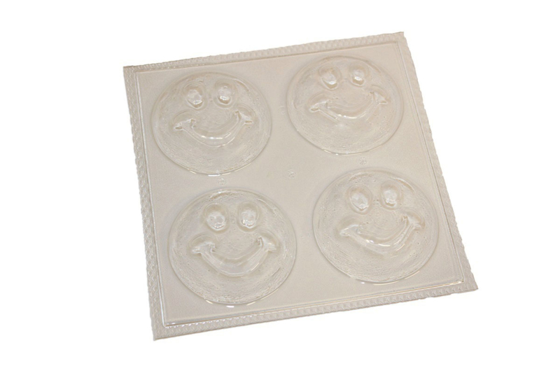  - SALE - Soap mold - Smiley - 4 units - ZMP040