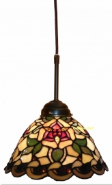 9114 Hanglamp Tiffany Ø26cm Santana Ketting of textielsnoer laatste exemplaren