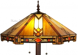 5423 9454 * Vloerlamp Tiffany  Ø58cm Durban Ronde voet