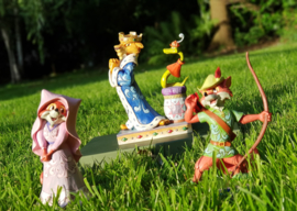 ROBIN HOOD , MAID MARIAN, PRINCE JOHN & HISS  18cm Set van 3  Jim Shore beelden * all retired