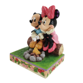 Mickey & Minnie Campfire  H14,5cm Jim Shore 6011938 Kampvuur , retired *