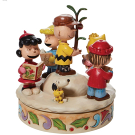 Charlie Brown & Friends Around Tree Rorating H17cm Jim Shore 6008958 , retired.