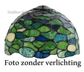 8124 Hanglamp Zwart B90cm met 2 Tiffany kappen Ø25cm Hortensia '