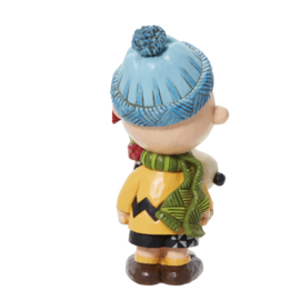 "A Warm Hug" Snoopy Hugging Charlie Brown *  H14cm Jim Shore 6013043 Peanuts