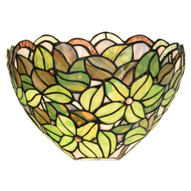 6342 * Wandlamp Tiffany B30cm Schelpmodel Greenleaf