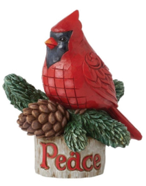 Cardinal Pint "Peace" H13cm Jim Shore 6015467 *