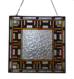 5478  Voorzetraam Glas-in-lood  50 x 50 cm Art Deco motief