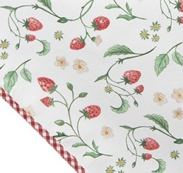 WIS03 Tafelkleed Katoen 130x180cm "Wild Strawberries" Clayre & Eef