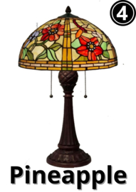 9933 *Tafellamp H60cm met Tiffany kap Ø40cm  Garden Dragonfly
